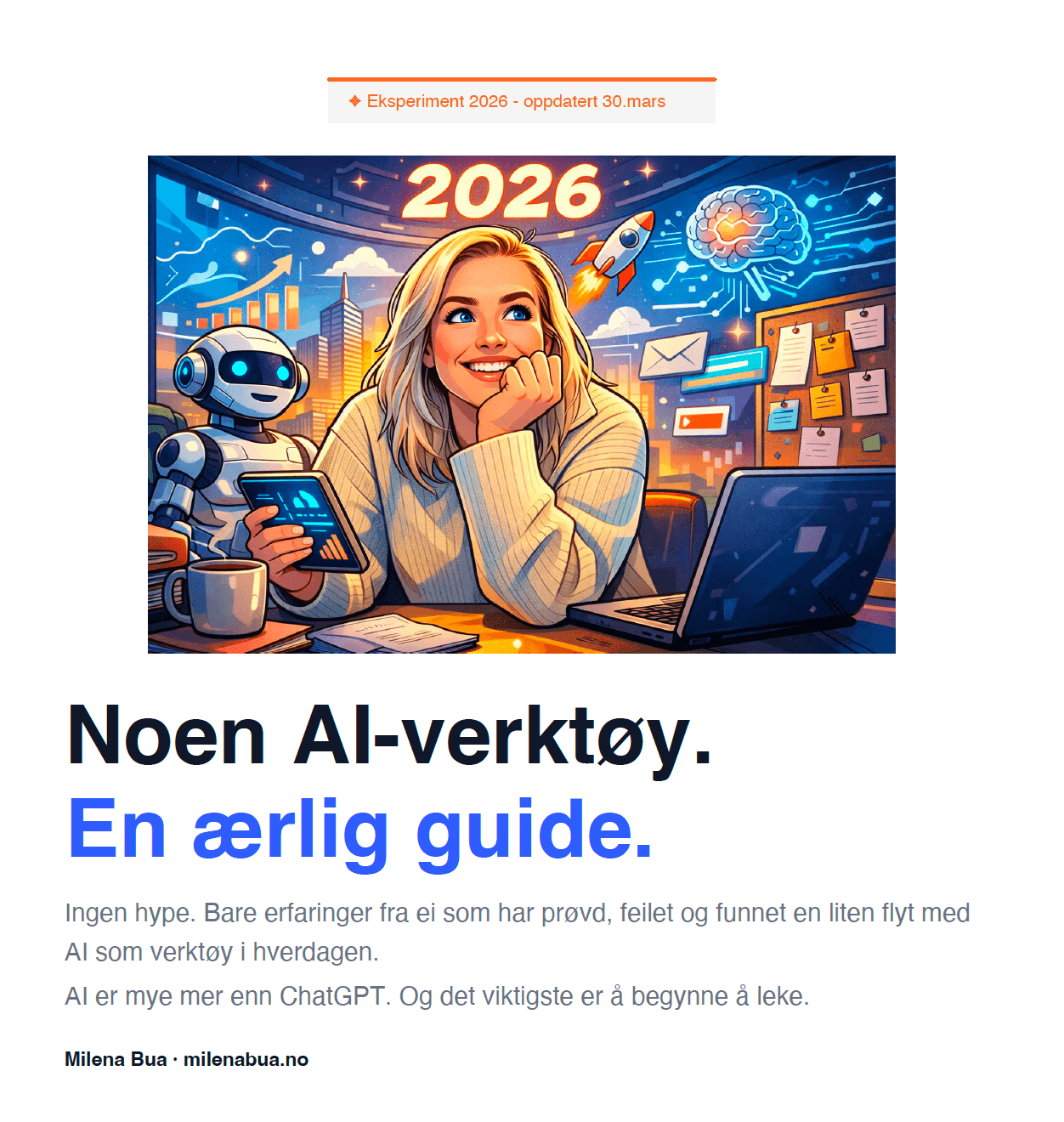 Noen AI-verktøy. En liten guide!